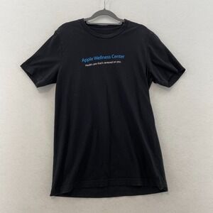 Apple Wellness Center T-Shirt Men's Black Crew Neck Pullover Short Sleeve